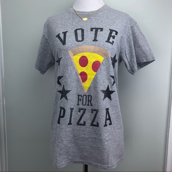 🍕 Vote For Pizza Graphic Novelty Short Sleeve Tee - Picture 10 of 10